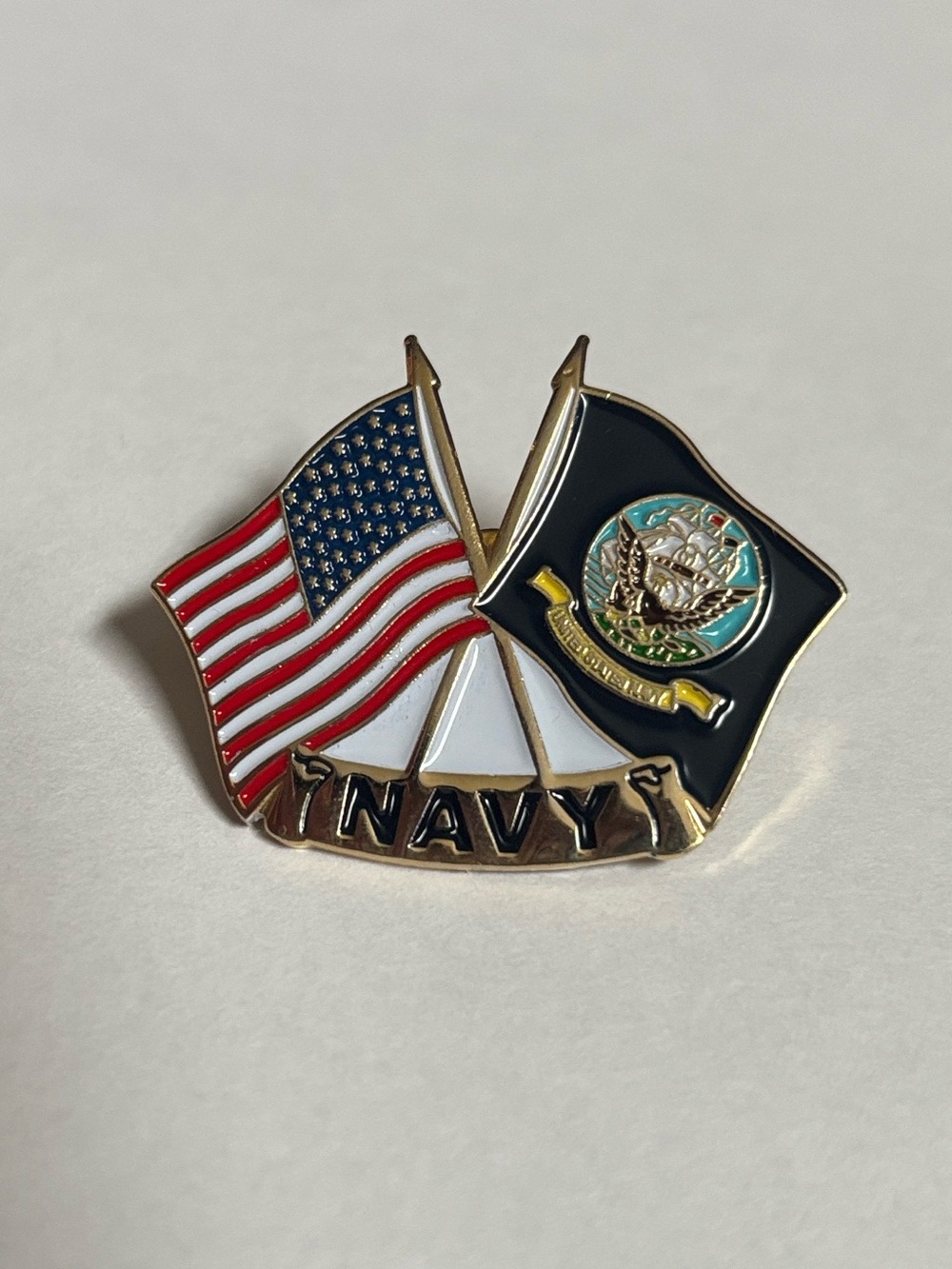 United States of America Flag and Navy Naval Flag Pin